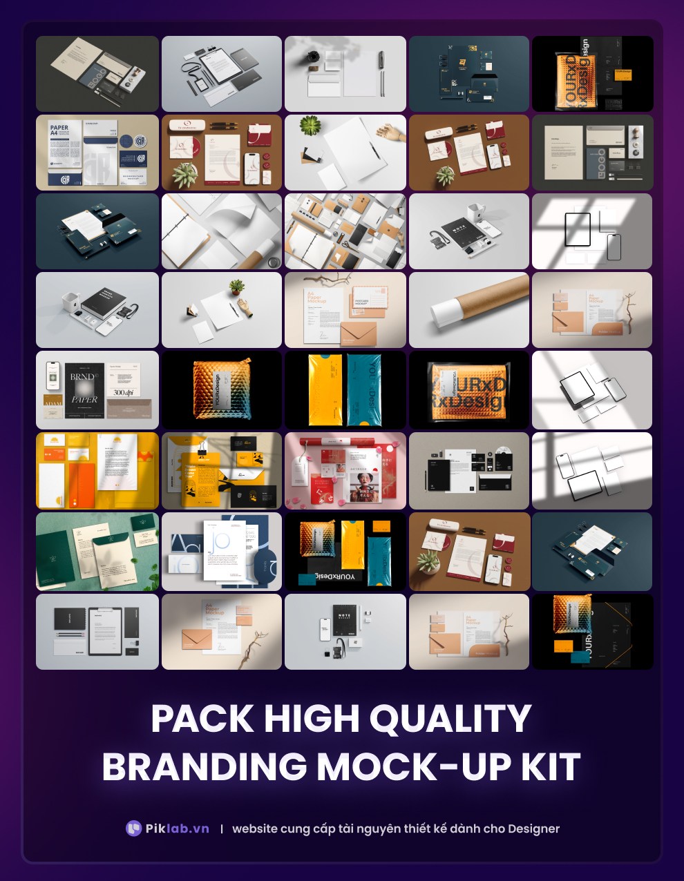 Pack high quality branding mock-up kit , bộ mockup nhận diện thương ...